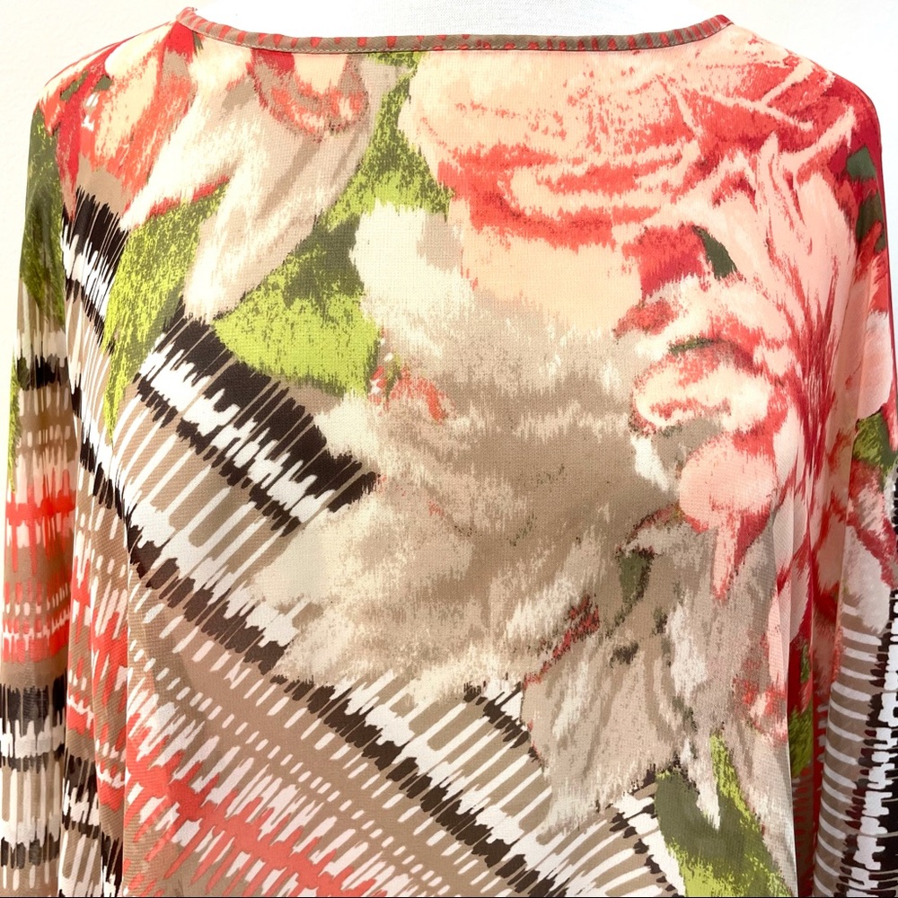 Christopher & Banks Sheer Floral Top - Picture 3 of 4